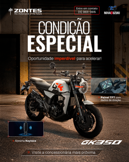 GK350 - Oportunidade imperdível para acelerar - Feed